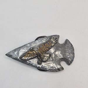 Vintage Belt Buckle Eagle Arrowhead Great American Products Brass/Pewter FREE SH